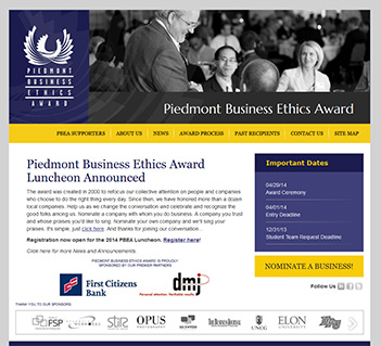 Piedmont Business Ethics Award